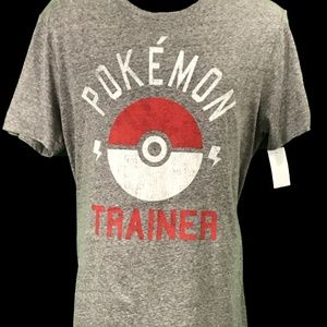Pokemon Trainer Unisex Gray T-Shirt Size Large